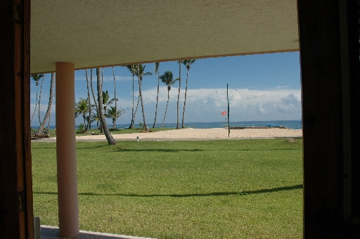 Volleyball court from our room 